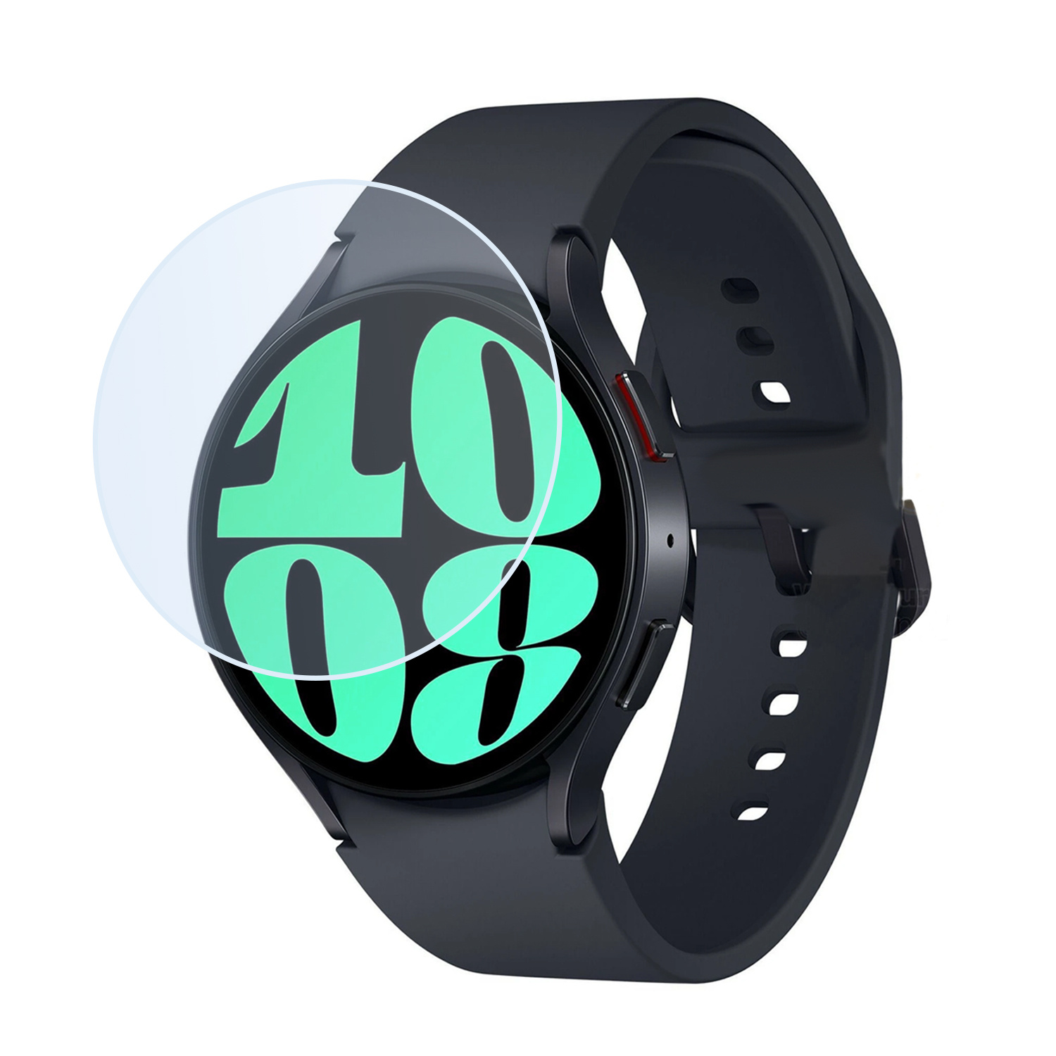 Nomfy Screenprotector Geschikt voor Samsung Watch 6 44 mm Screenprotector Bescherm Glas - Screen Protector Geschikt voor Samsung Galaxy Watch 6 (44 mm) Screenprotector Tempered Glass - 3 PACK