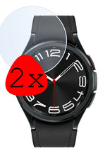 BASEY. Screenprotector Geschikt voor Samsung Watch 6 Classic 43 mm Screenprotector Tempered Glass Beschermglas - Screenprotector Geschikt voor Samsung Galaxy Watch 6 Classic (43 mm) Screen Protector - 2 Stuks