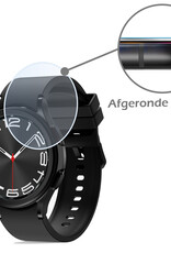 Nomfy Screenprotector Geschikt voor Samsung Watch 6 Classic 43 mm Screenprotector Bescherm Glas - Screen Protector Geschikt voor Samsung Galaxy Watch 6 Classic (43 mm) Screenprotector Tempered Glass