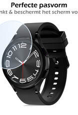Nomfy Screenprotector Geschikt voor Samsung Watch 6 Classic 43 mm Screenprotector Bescherm Glas - Screen Protector Geschikt voor Samsung Galaxy Watch 6 Classic (43 mm) Screenprotector Tempered Glass - 3 PACK