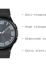 BASEY. Screenprotector Geschikt voor Samsung Watch 6 Classic 47 mm Screenprotector Tempered Glass Beschermglas - Screenprotector Geschikt voor Samsung Galaxy Watch 6 Classic (47 mm) Screen Protector