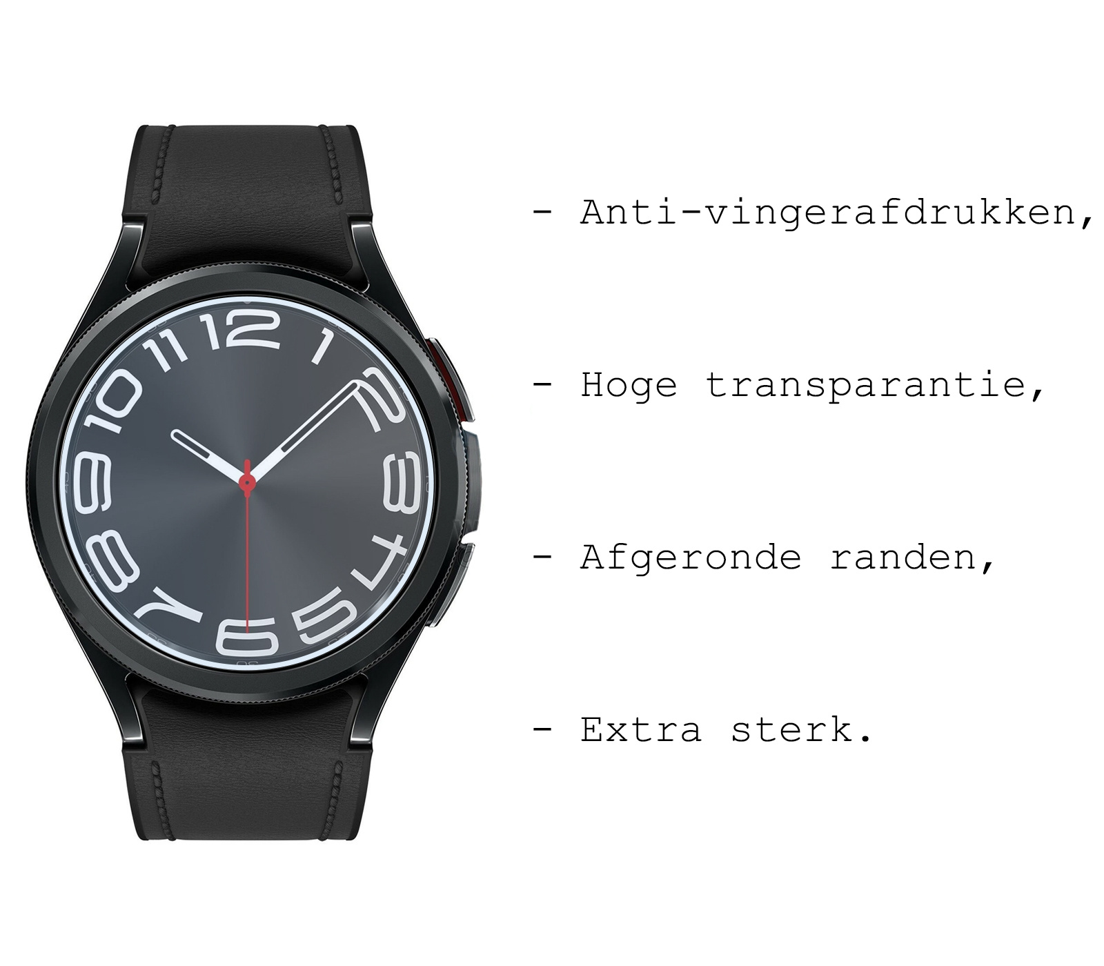 BASEY. Screenprotector Geschikt voor Samsung Watch 6 Classic 47 mm Screenprotector Tempered Glass Beschermglas - Screenprotector Geschikt voor Samsung Galaxy Watch 6 Classic (47 mm) Screen Protector