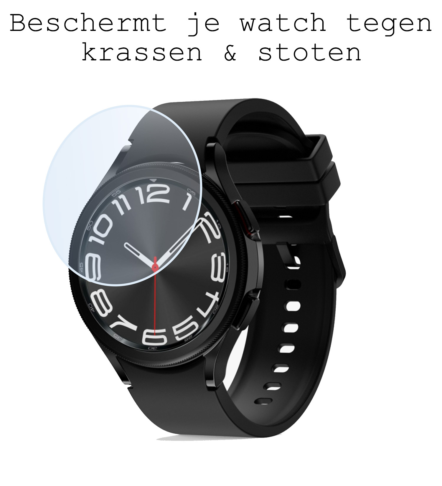 BASEY. Screenprotector Geschikt voor Samsung Watch 6 Classic 47 mm Screenprotector Tempered Glass Beschermglas - Screenprotector Geschikt voor Samsung Galaxy Watch 6 Classic (47 mm) Screen Protector - 2 Stuks