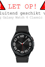 BASEY. Screenprotector Geschikt voor Samsung Watch 6 Classic 47 mm Screenprotector Tempered Glass Beschermglas - Screenprotector Geschikt voor Samsung Galaxy Watch 6 Classic (47 mm) Screen Protector - 2 Stuks