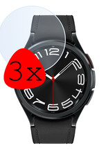 BASEY. Screenprotector Geschikt voor Samsung Watch 6 Classic 47 mm Screenprotector Tempered Glass Beschermglas - Screenprotector Geschikt voor Samsung Galaxy Watch 6 Classic (47 mm) Screen Protector - 3 Stuks