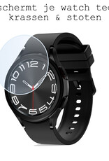 BASEY. Screenprotector Geschikt voor Samsung Watch 6 Classic 47 mm Screenprotector Tempered Glass Beschermglas - Screenprotector Geschikt voor Samsung Galaxy Watch 6 Classic (47 mm) Screen Protector - 3 Stuks