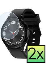 NoXx Screenprotector Geschikt voor Samsung Watch 6 Classic 47 mm Screenprotector Tempered Glass Gehard Glas - 2x