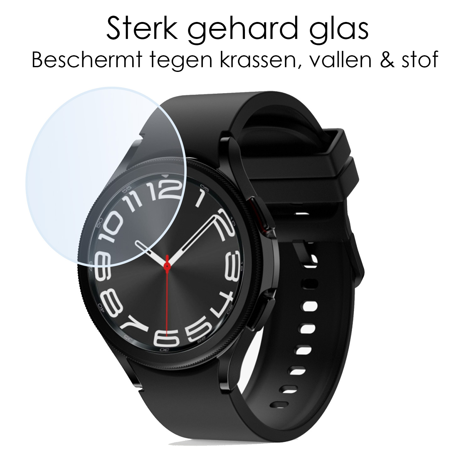 NoXx Screenprotector Geschikt voor Samsung Watch 6 Classic 47 mm Screenprotector Tempered Glass Gehard Glas - 2x