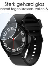 NoXx Screenprotector Geschikt voor Samsung Watch 6 Classic 47 mm Screenprotector Tempered Glass Gehard Glas - 3x