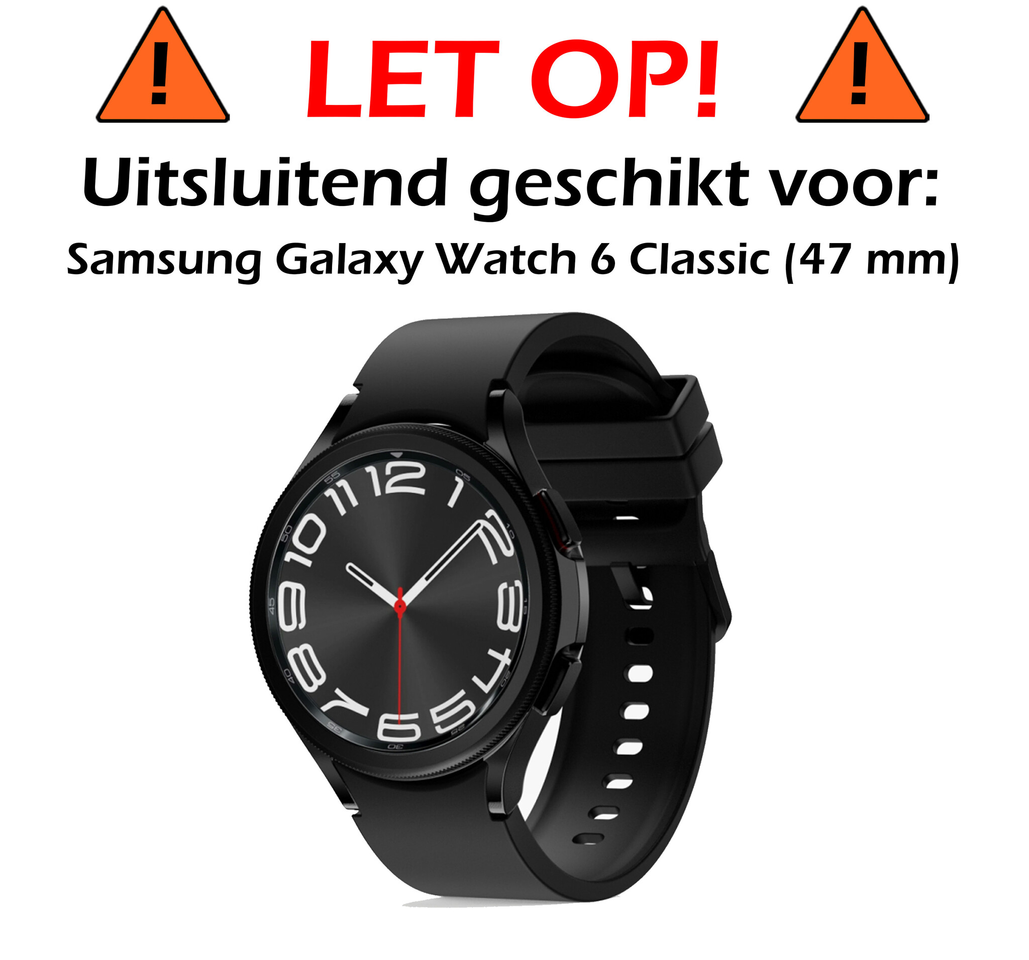 Nomfy Screenprotector Geschikt voor Samsung Watch 6 Classic 47 mm Screenprotector Bescherm Glas - Screen Protector Geschikt voor Samsung Galaxy Watch 6 Classic (47 mm) Screenprotector Tempered Glass - 3 PACK