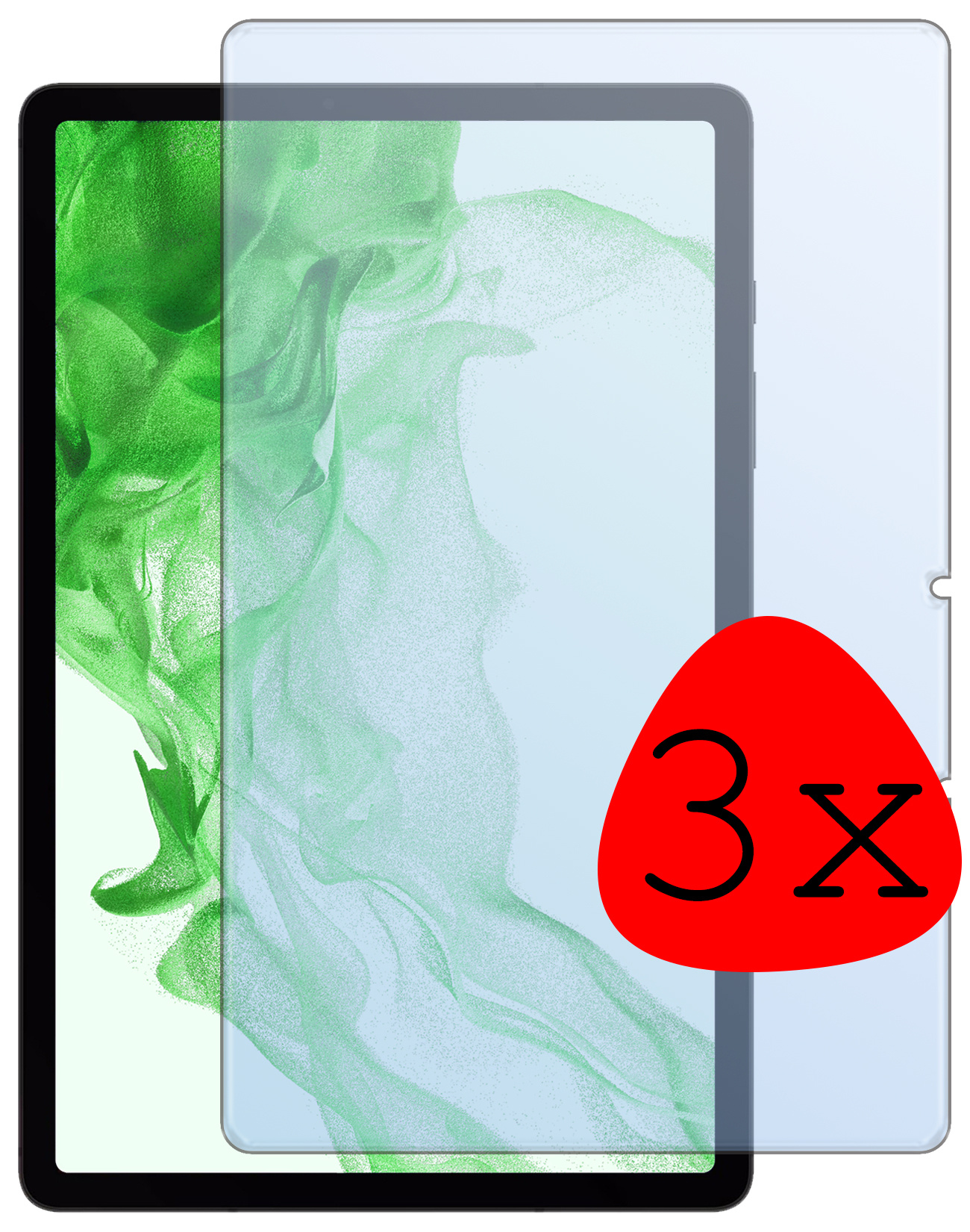 BASEY. Screenprotector Geschikt voor Samsung Galaxy Tab S9 Screenprotector Tempered Glass - Screenprotector Geschikt voor Samsung Tab S9 Screen Protector Beschermglas - 3 Stuks