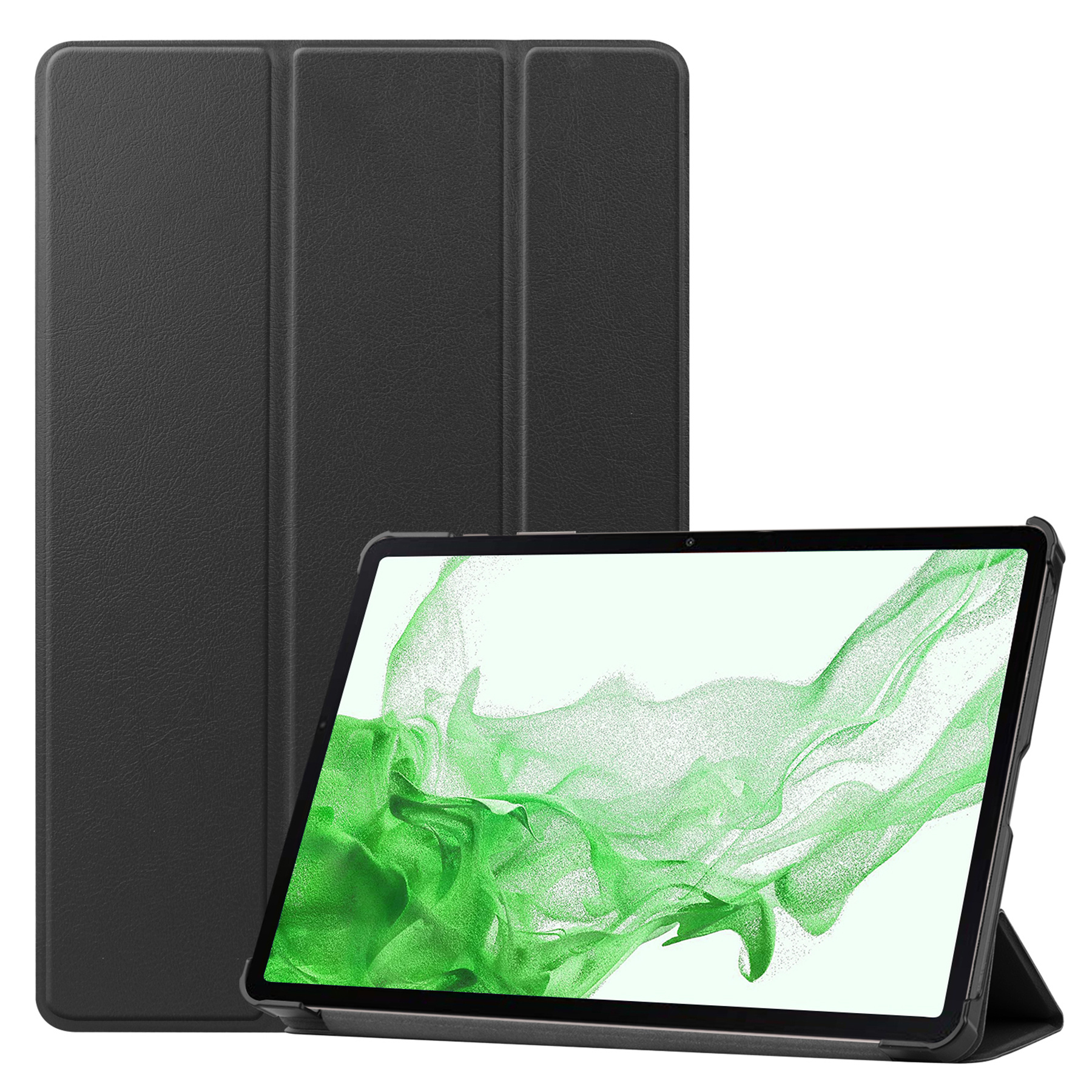 BASEY. Hoesje Geschikt voor Samsung Galaxy Tab S9 Plus Hoes Case Tablet Hoesje Tri-fold Met Uitsparing Geschikt voor S Pen - Hoes Geschikt voor Samsung Tab S9 Plus Hoesje Hard Cover Bookcase Hoes - Zwart