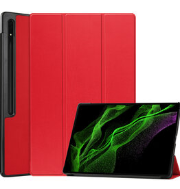 BASEY. BASEY. Samsung Galaxy Tab S9 Ultra Hoesje Met Uitsparing S Pen - Rood
