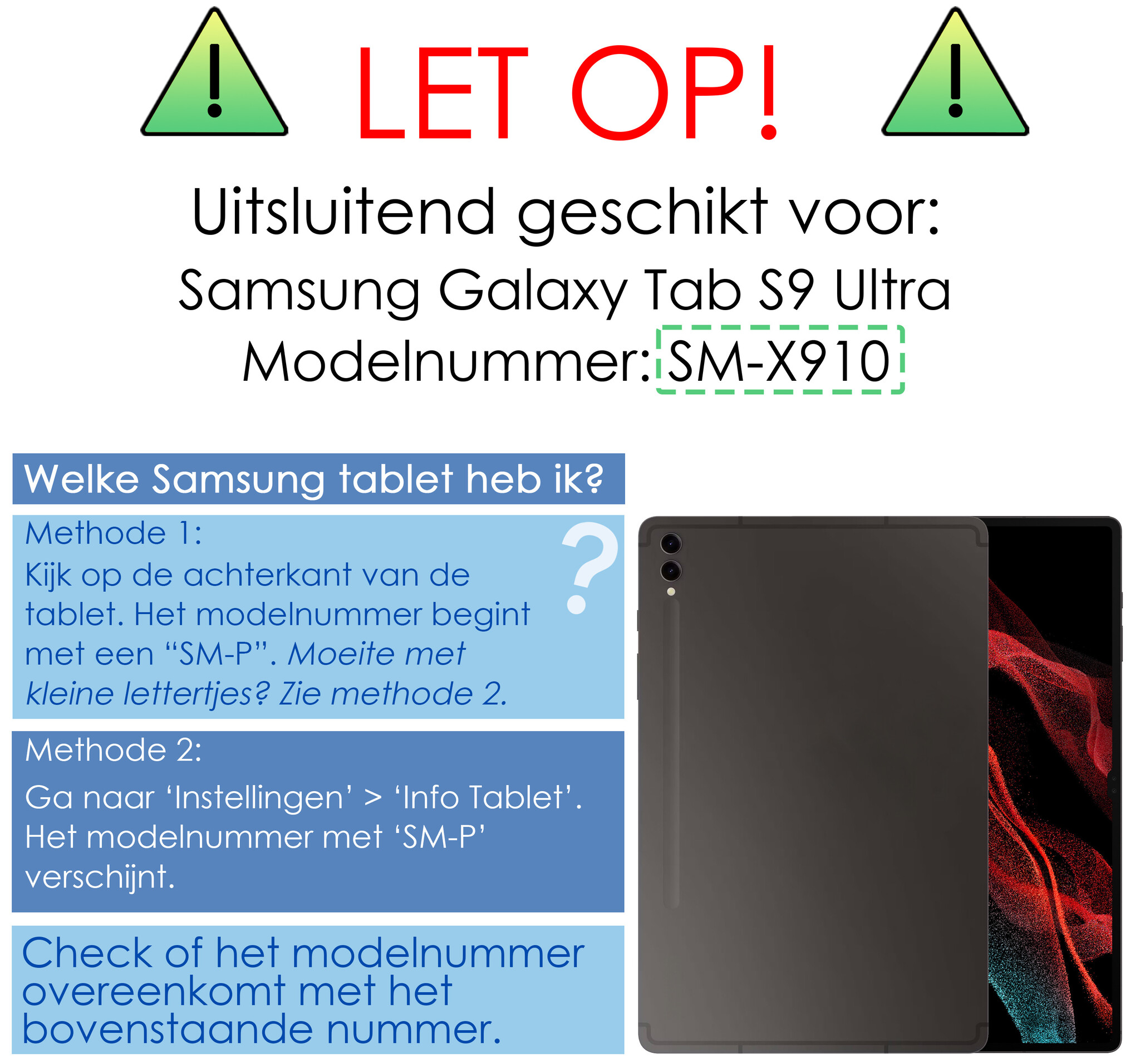 NoXx Screenprotector Geschikt voor Samsung Galaxy Tab S9 Ultra Screenprotector Bescherm Glas Screen Protector