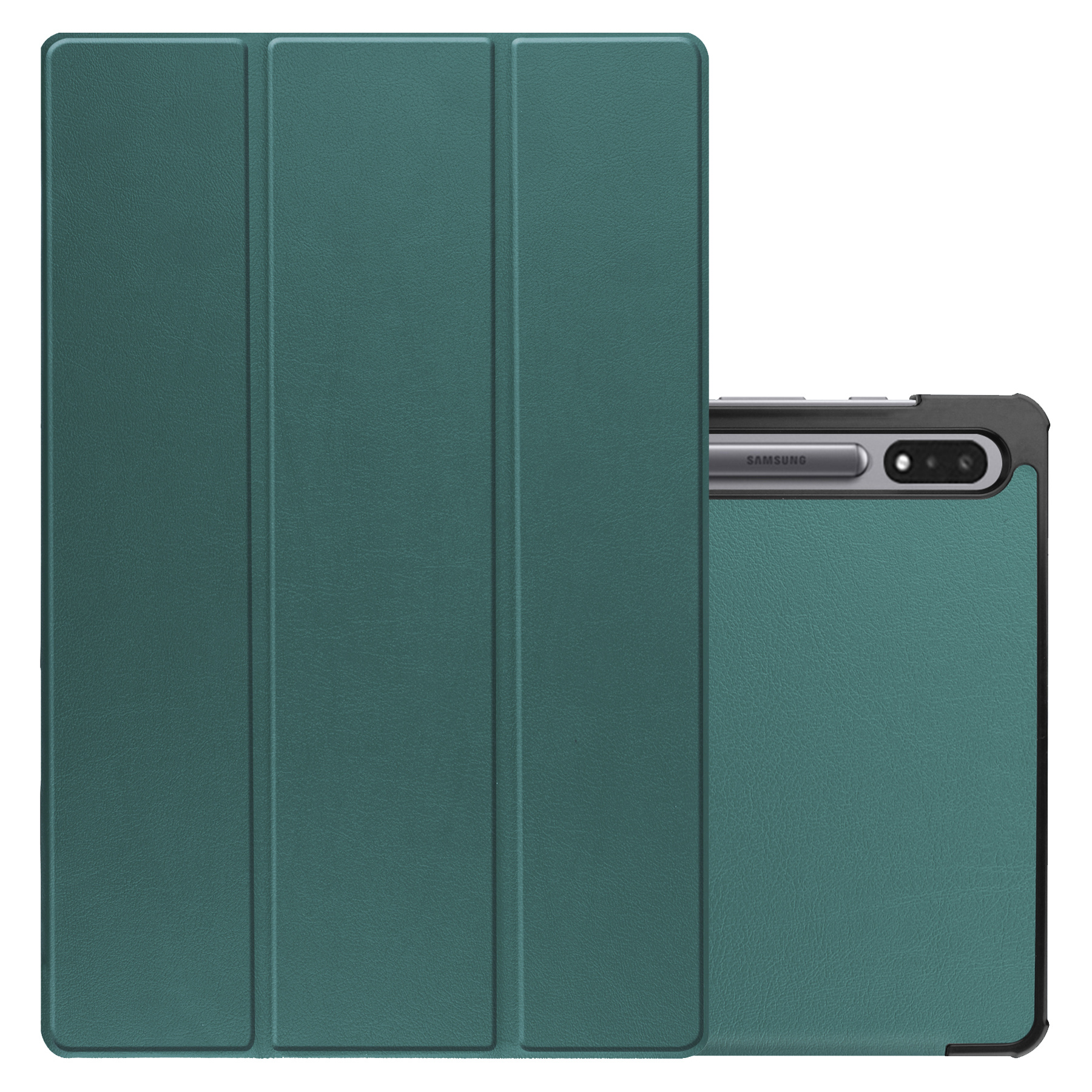 NoXx Hoesje Geschikt voor Samsung Galaxy Tab S9 Hoesje Case Hard Cover Hoes Book Case Met Uitsparing Geschikt voor S Pen - Donkergroen