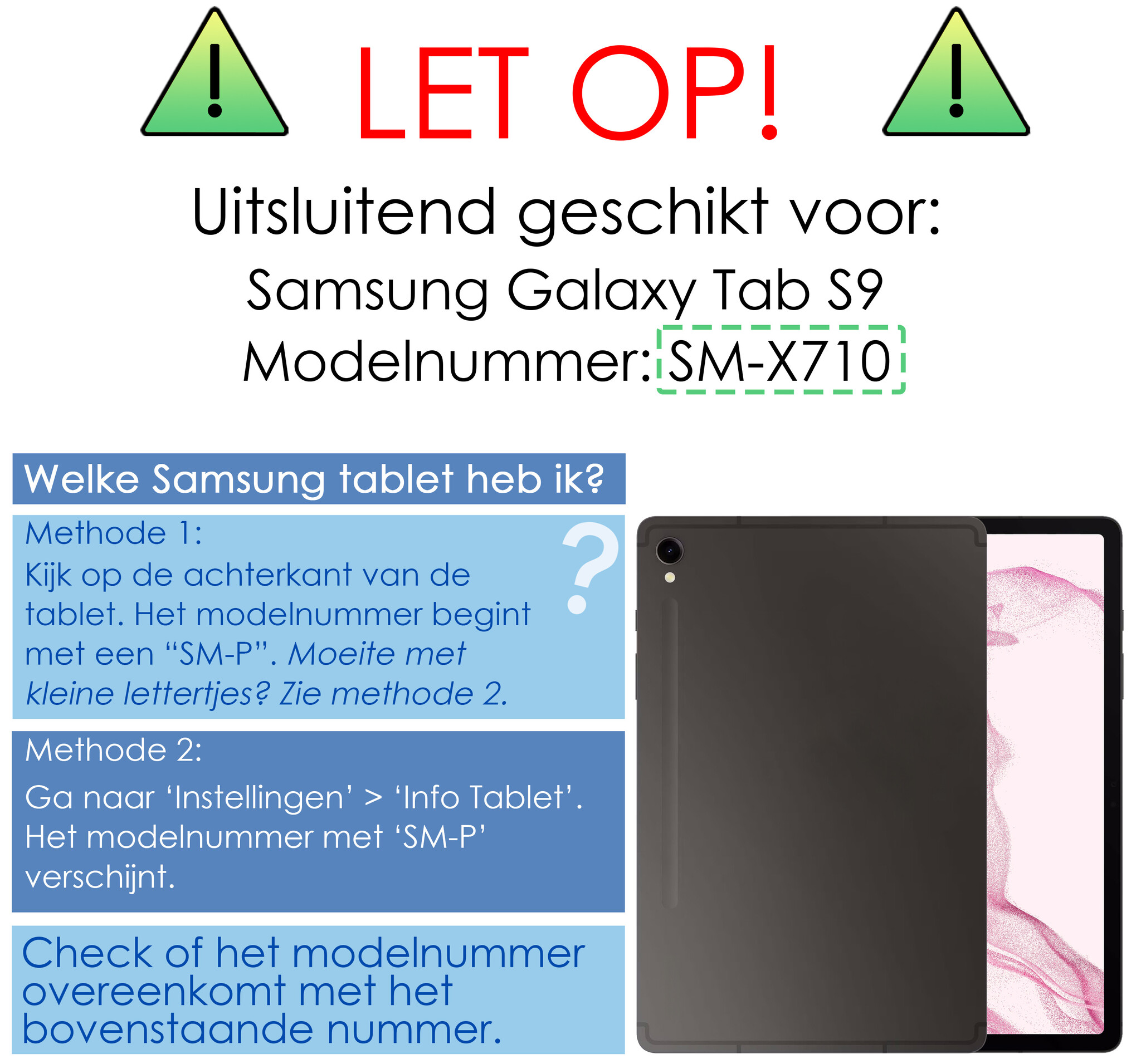 NoXx Hoesje Geschikt voor Samsung Galaxy Tab S9 Hoesje Case Hard Cover Hoes Book Case Met Uitsparing Geschikt voor S Pen - Zwart