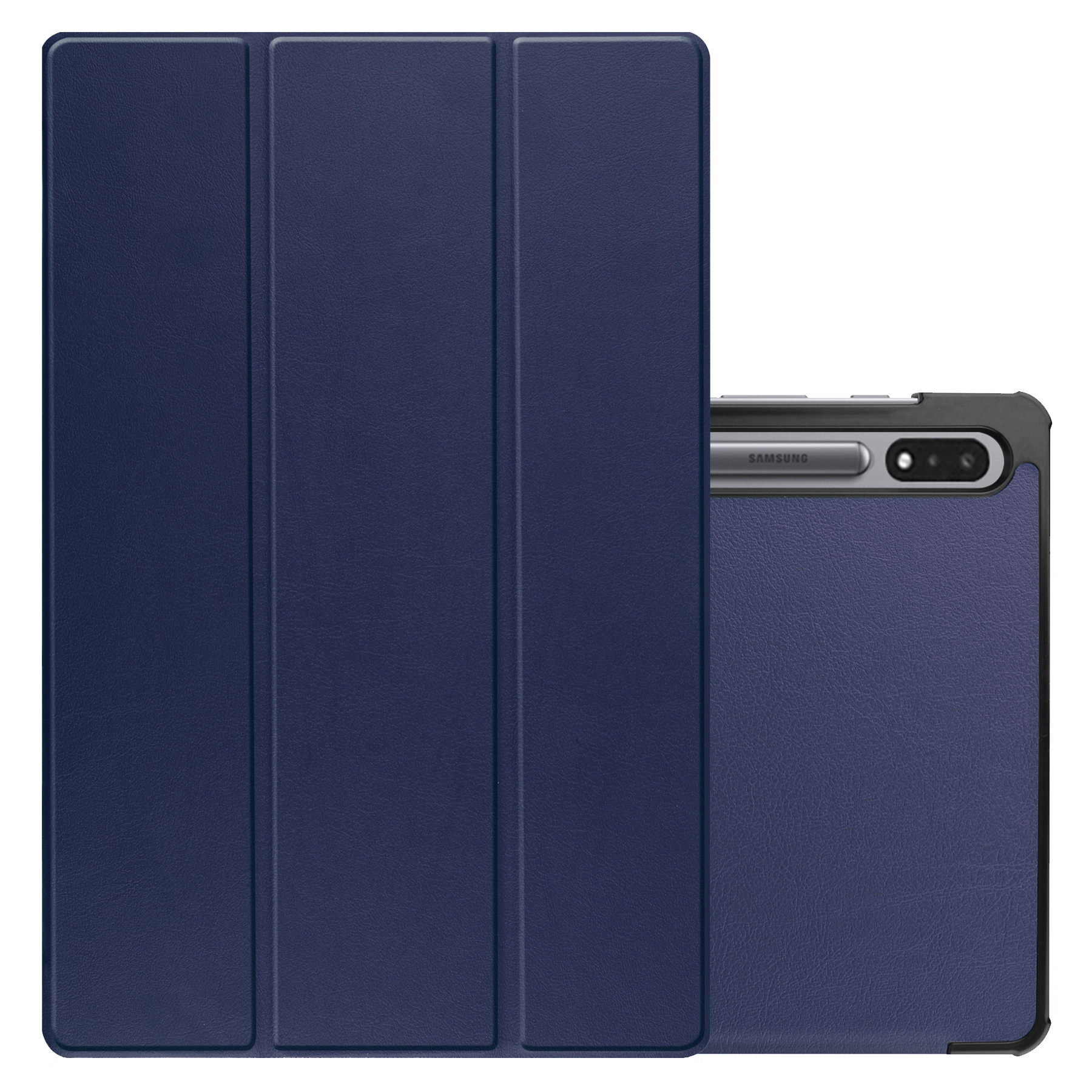 NoXx Hoesje Geschikt voor Samsung Galaxy Tab S9 Plus Hoesje Case Hard Cover Hoes Book Case Met Uitsparing Geschikt voor S Pen - Donkerblauw