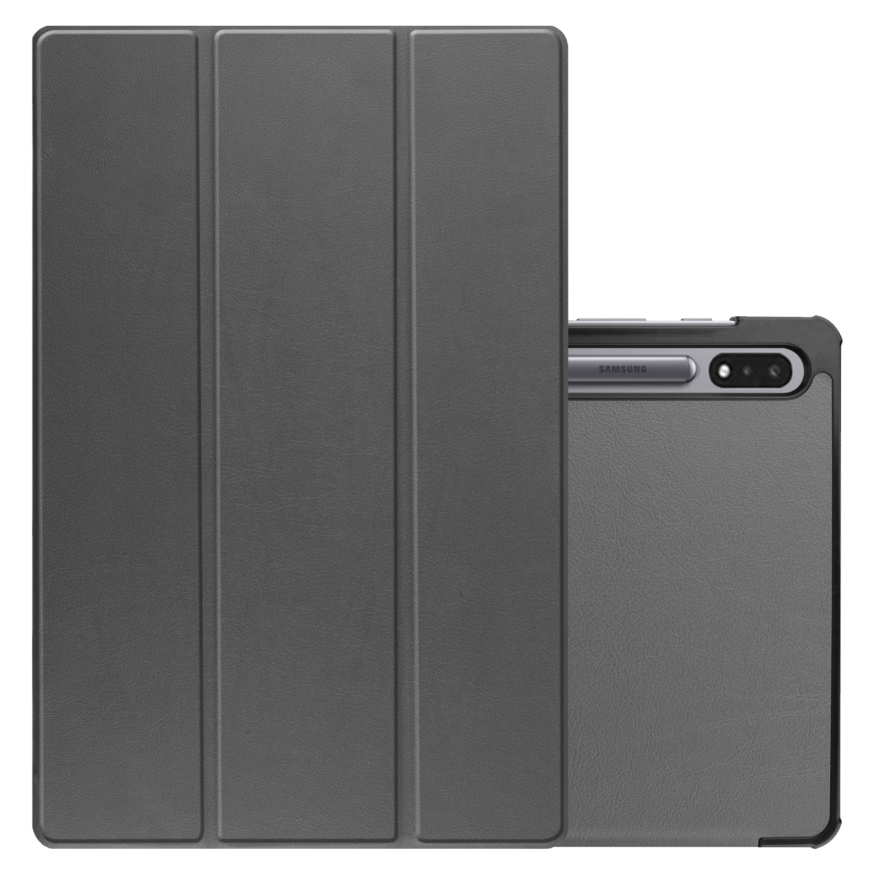 NoXx Hoesje Geschikt voor Samsung Galaxy Tab S9 Plus Hoesje Case Hard Cover Hoes Book Case Met Uitsparing Geschikt voor S Pen - Grijs