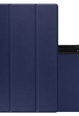 NoXx Hoesje Geschikt voor Samsung Galaxy Tab S9 Ultra Hoesje Case Hard Cover Hoes Book Case Met Uitsparing Geschikt voor S Pen - Donkerblauw
