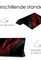 NoXx Hoesje Geschikt voor Samsung Galaxy Tab S9 Ultra Hoesje Case Hard Cover Hoes Book Case Met Uitsparing Geschikt voor S Pen - Donkergroen