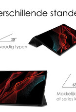NoXx Hoesje Geschikt voor Samsung Galaxy Tab S9 Ultra Hoesje Case Hard Cover Hoes Book Case Met Uitsparing Geschikt voor S Pen - Grijs