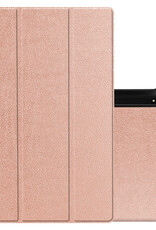 NoXx Hoesje Geschikt voor Samsung Galaxy Tab S9 Ultra Hoesje Case Hard Cover Hoes Book Case Met Uitsparing Geschikt voor S Pen - Rosé goud