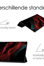 NoXx Hoesje Geschikt voor Samsung Galaxy Tab S9 Ultra Hoesje Case Hard Cover Hoes Book Case Met Uitsparing Geschikt voor S Pen - Zwart