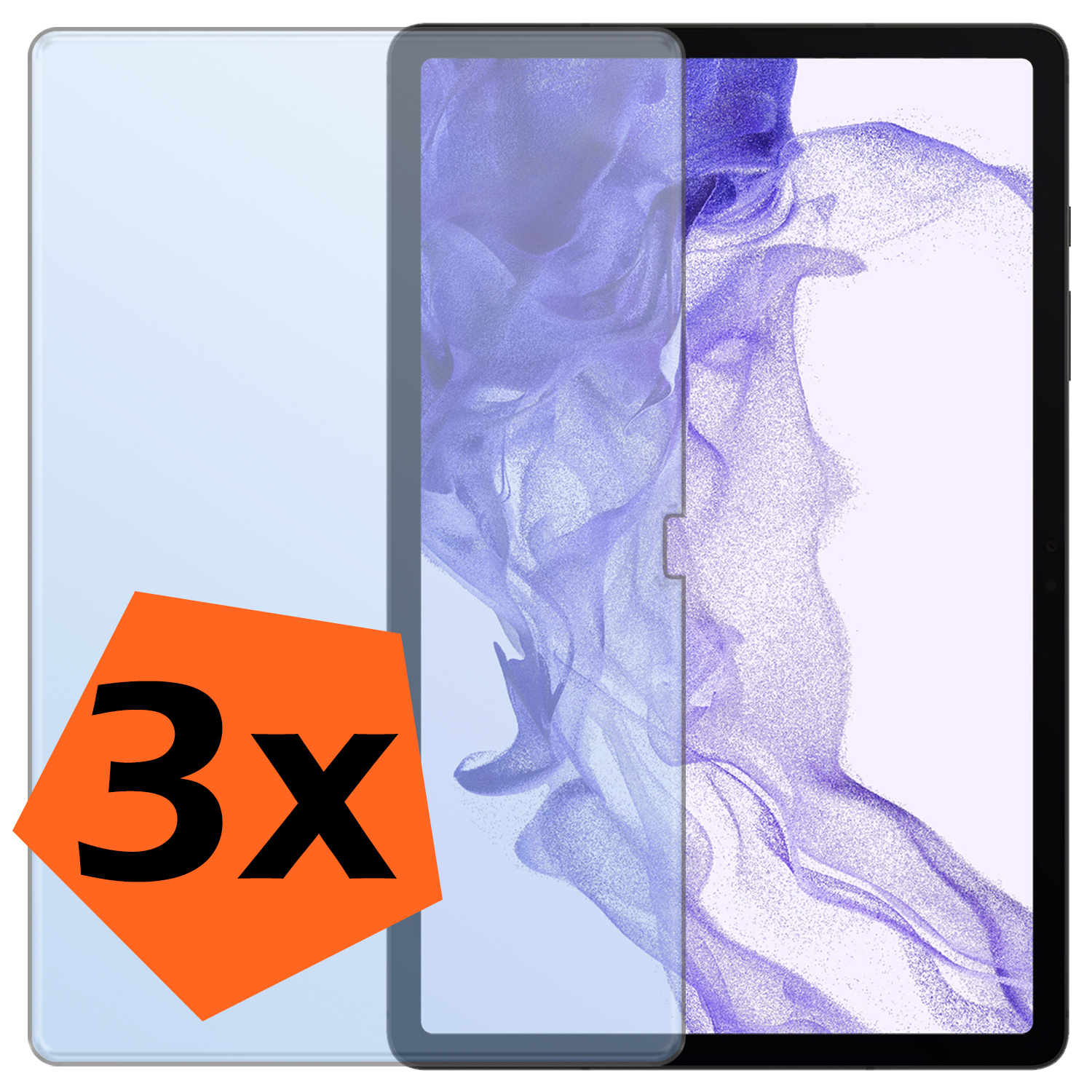 Nomfy Screenprotector Geschikt voor Samsung Galaxy Tab S9 Plus Screenprotector Bescherm Glas - Screen Protector Geschikt voor Samsung Tab S9 Plus Screenprotector Tempered Glass - 3 PACK