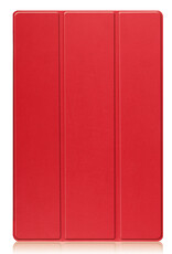 Nomfy Hoes Geschikt voor Samsung Galaxy Tab S9 Plus Hoes Tri-fold Tablet Hoesje Case Met Uitsparing Geschikt voor S Pen - Hoesje Geschikt voor Samsung Tab S9 Plus Hoesje Hardcover Bookcase - Rood