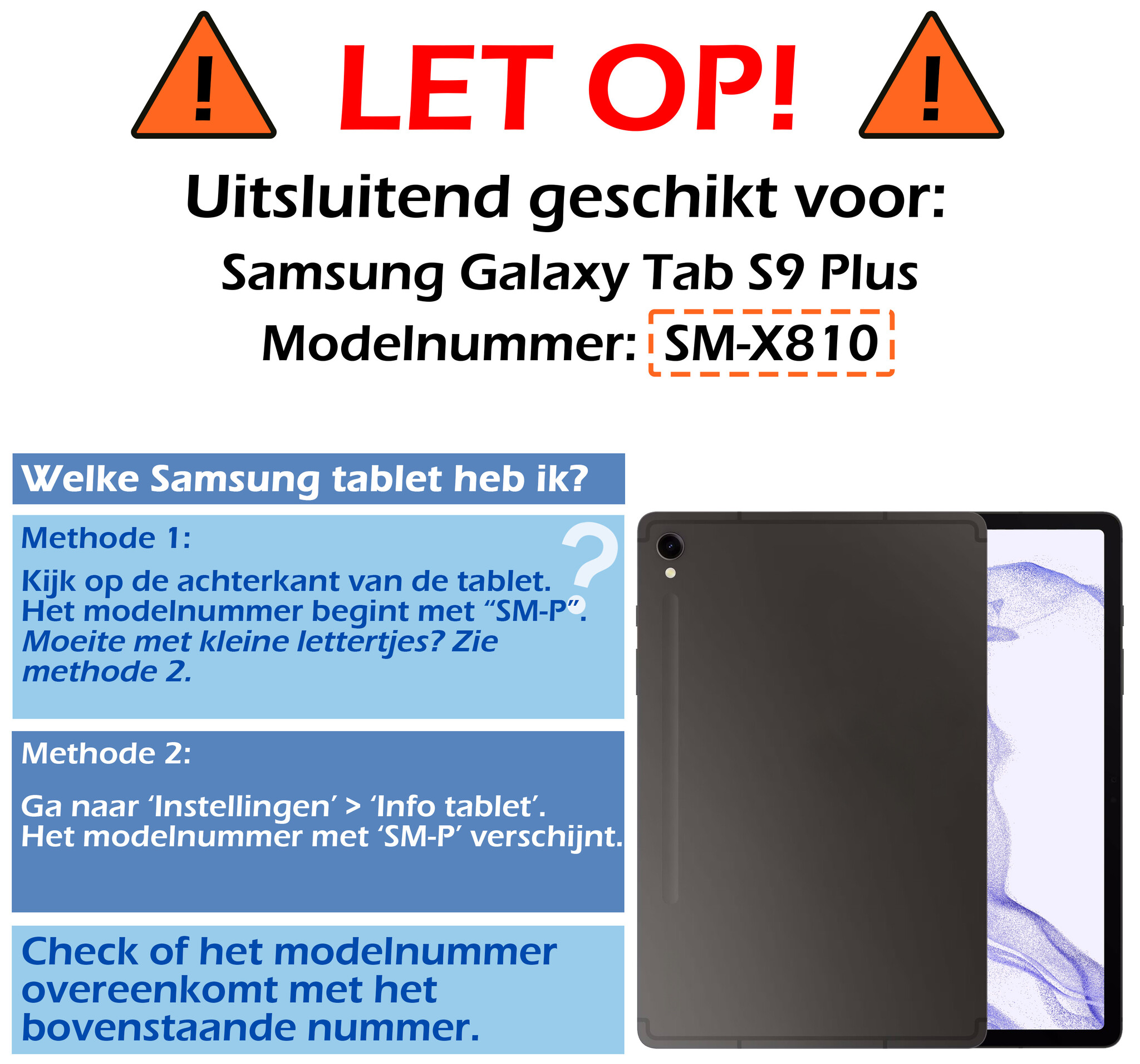 Nomfy Hoes Geschikt voor Samsung Galaxy Tab S9 Plus Hoes Tri-fold Tablet Hoesje Case Met Uitsparing Geschikt voor S Pen - Hoesje Geschikt voor Samsung Tab S9 Plus Hoesje Hardcover Bookcase - Rood