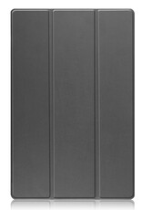 BASEY. Samsung Galaxy Tab S9 Hoes Bookcase Met S Pen Uitsparing Met Screenprotector - Samsung Tab S9 Hoesje Book Case Cover - 11 inch  - Grijs