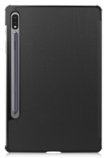 BASEY. Samsung Galaxy Tab S9 Hoes Bookcase Met S Pen Uitsparing Met Screenprotector - Samsung Tab S9 Hoesje Book Case Cover - 11 inch  - Zwart