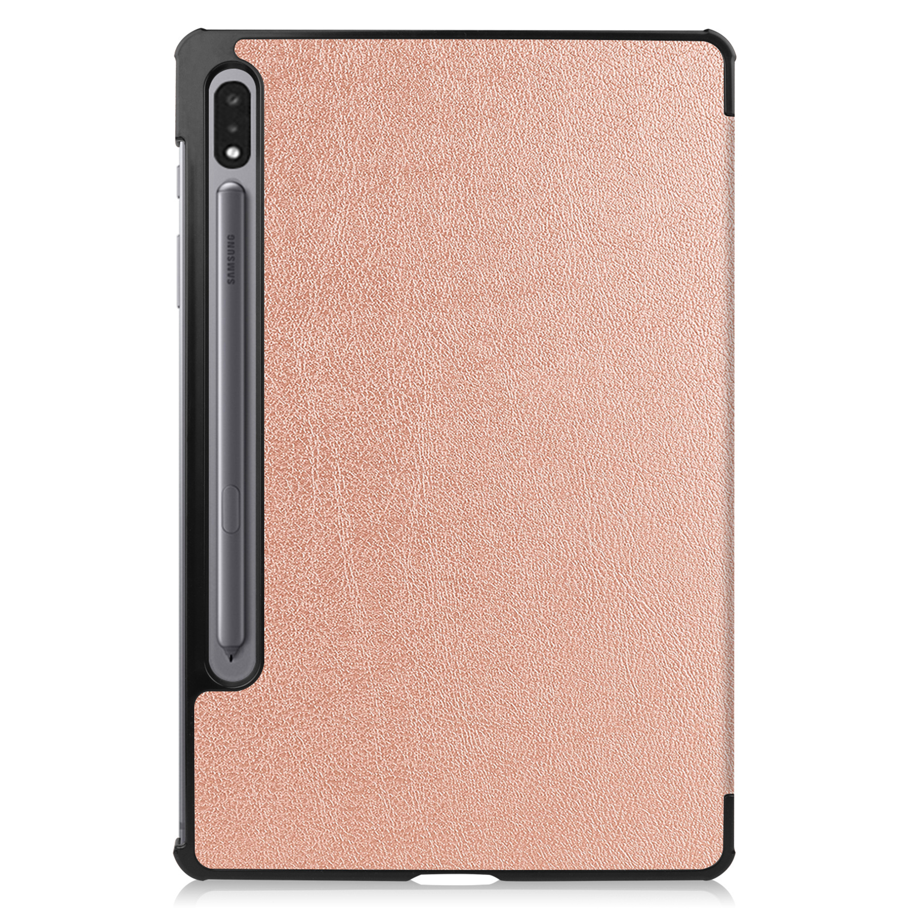 NoXx Samsung Galaxy Tab S9 Hoesje Case Hard Cover Met S Pen Uitsparing Hoes Bookcase Met Screenprotector - Rosé Goud