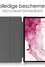 NoXx Samsung Galaxy Tab S9 Plus Hoesje Case Hard Cover Met S Pen Uitsparing Hoes Bookcase Met Screenprotector - Donkergroen