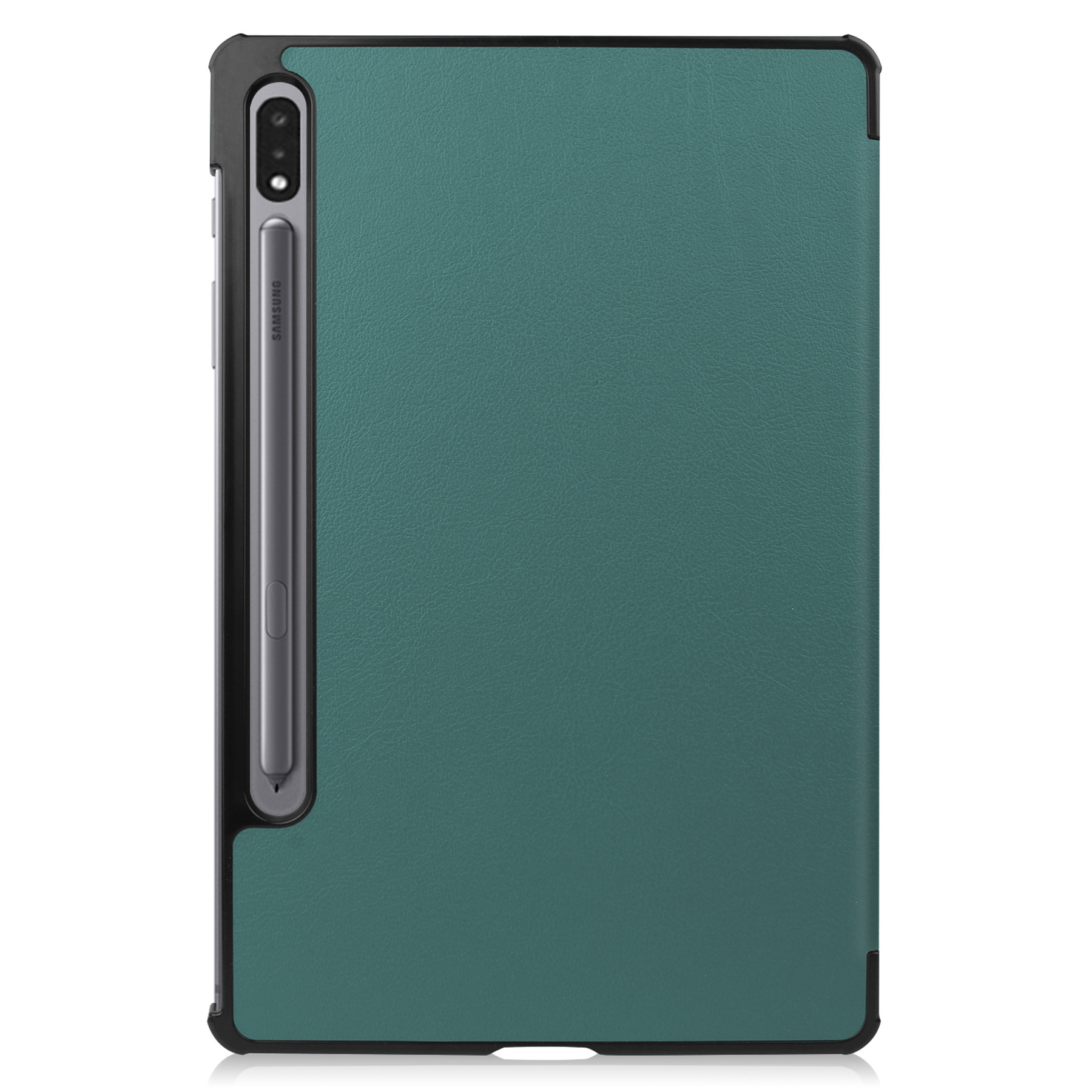 NoXx Samsung Galaxy Tab S9 Plus Hoesje Case Hard Cover Met S Pen Uitsparing Hoes Bookcase Met Screenprotector - Donkergroen