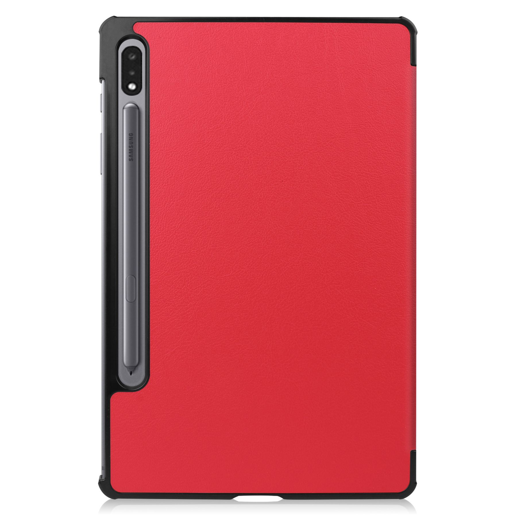 NoXx Samsung Galaxy Tab S9 Plus Hoesje Case Hard Cover Met S Pen Uitsparing Hoes Bookcase Met Screenprotector - Rood