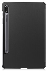 NoXx Samsung Galaxy Tab S9 Plus Hoesje Case Hard Cover Met S Pen Uitsparing Hoes Bookcase Met Screenprotector - Zwart