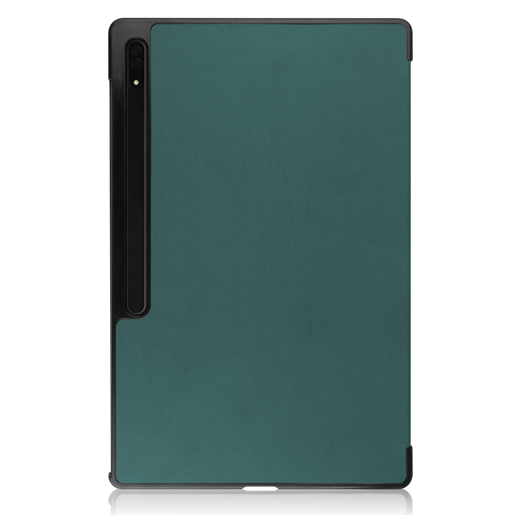 NoXx Samsung Galaxy Tab S9 Ultra Hoesje Case Hard Cover Met S Pen Uitsparing Hoes Bookcase Met Screenprotector - Donkergroen