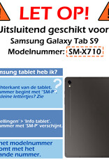 Nomfy Samsung Galaxy Tab S9 Hoesje Case Met Uitsparing Voor S Pen Met Screenprotector - Samsung Tab S9 Hoes Cover  - Rosé Goud