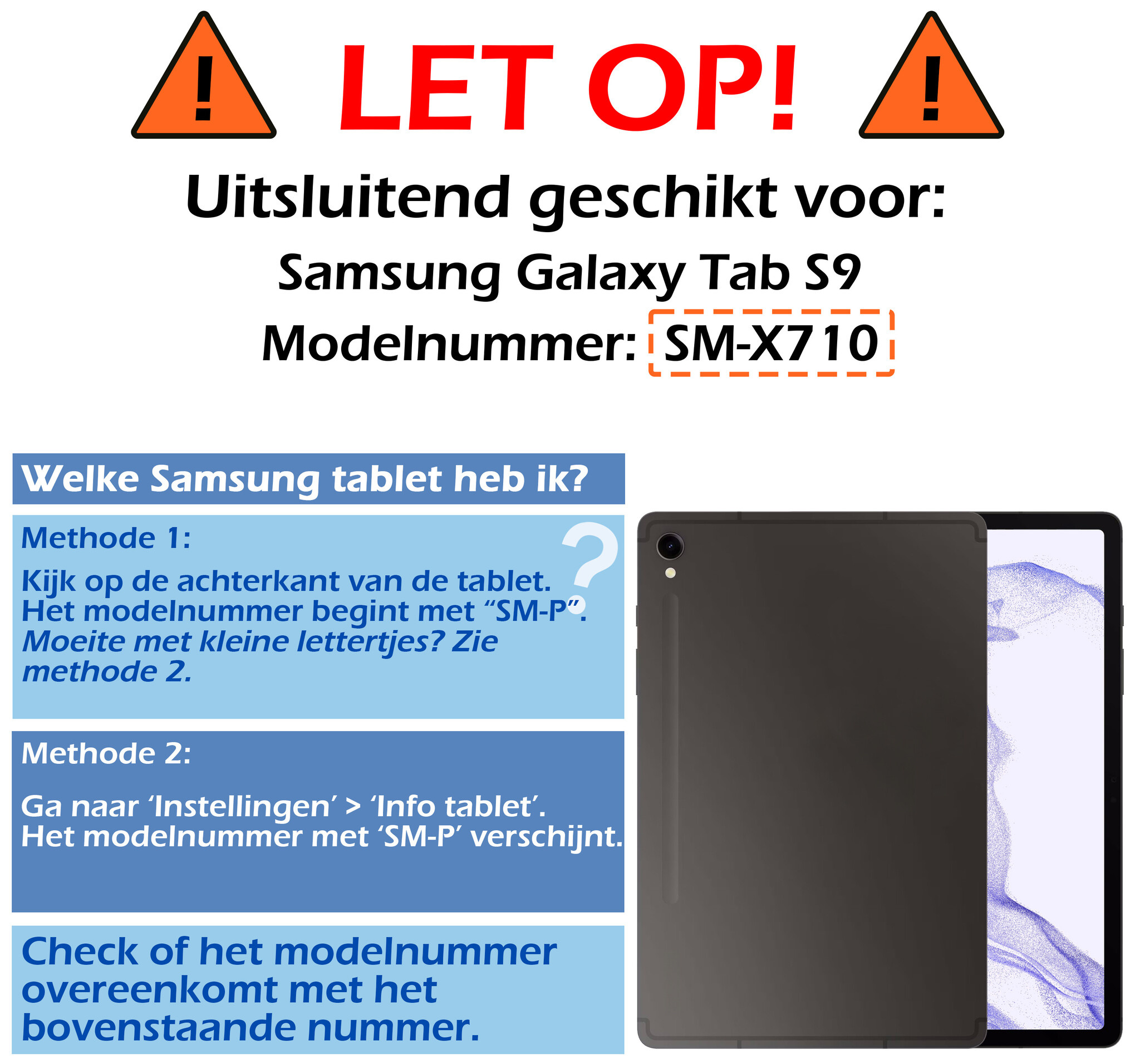 Nomfy Samsung Galaxy Tab S9 Hoesje Case Met Uitsparing Voor S Pen Met Screenprotector - Samsung Tab S9 Hoes Cover  - Rosé Goud