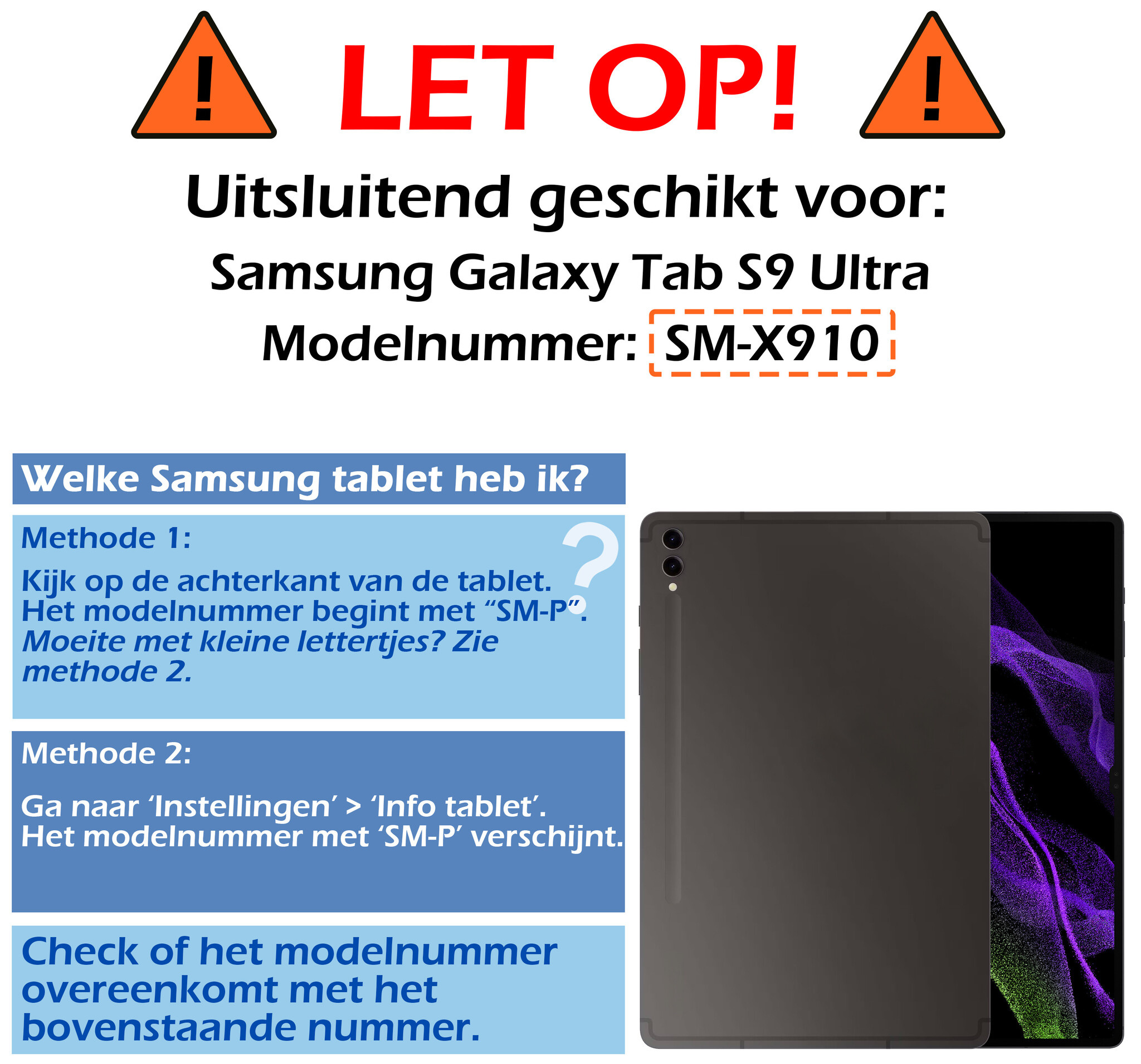 Nomfy Samsung Galaxy Tab S9 Ultra Hoesje Case Met Uitsparing Voor S Pen Met Screenprotector - Samsung Tab S9 Ultra Hoes Cover  - Rosé Goud