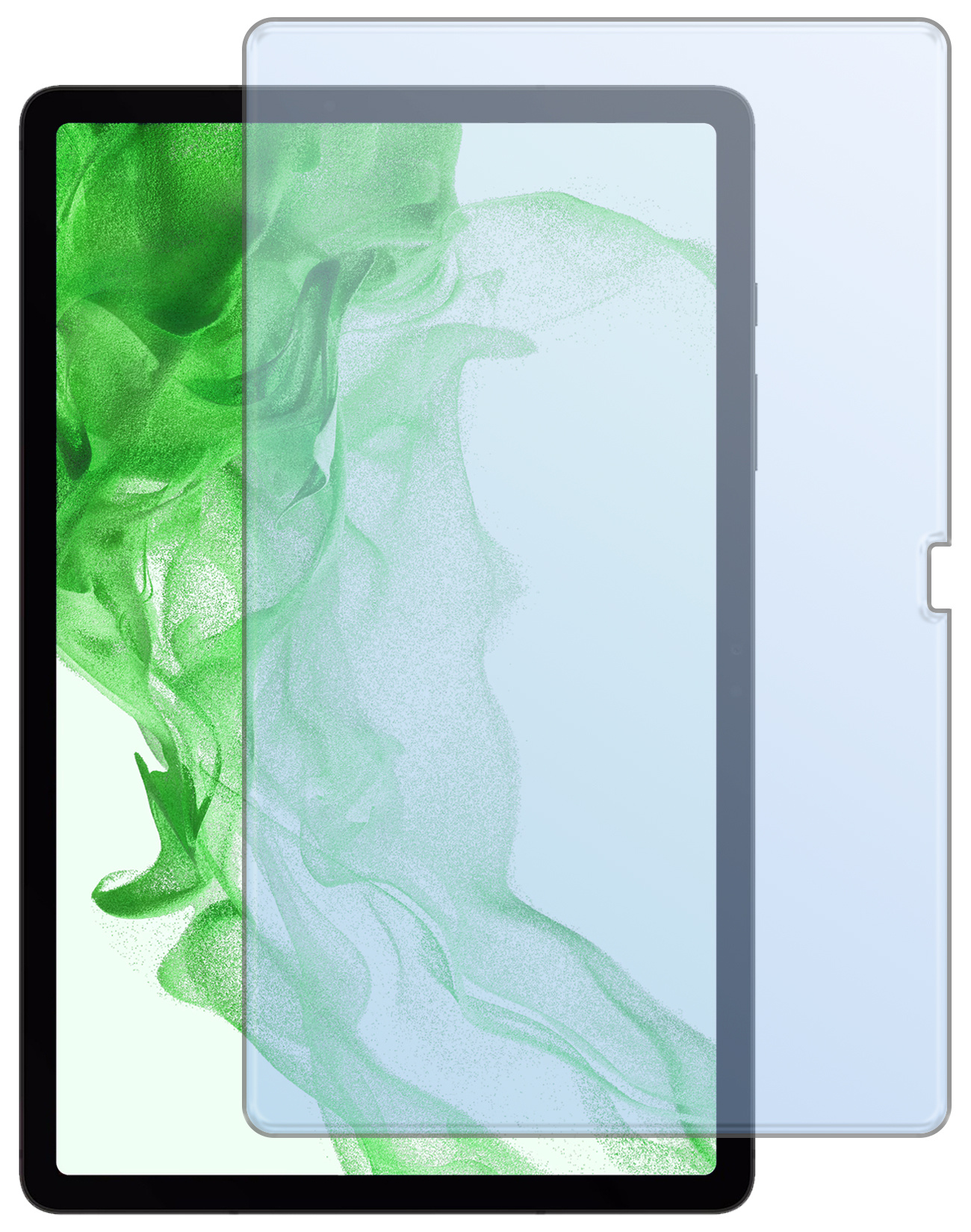 BASEY. Samsung Galaxy Tab S9 Plus Hoes Bookcase Met S Pen Uitsparing Met Screenprotector - Samsung Tab S9 Plus Hoesje Book Case Cover - 12,4 inch  - Donker Groen