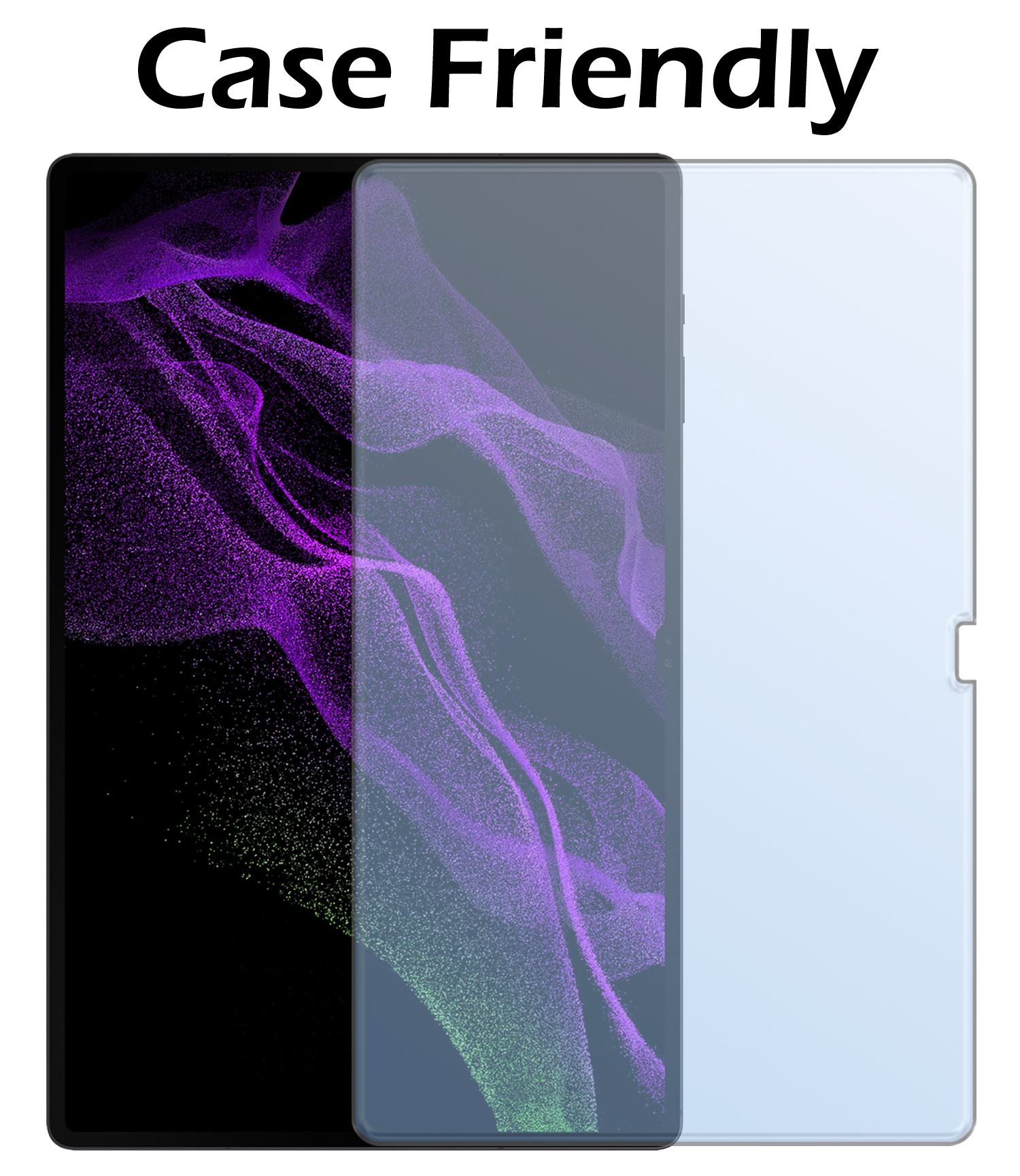 Nomfy Samsung Galaxy Tab S9 Ultra Hoesje Case Met Uitsparing Voor S Pen Met Screenprotector - Samsung Tab S9 Ultra Hoes Cover  - Grijs