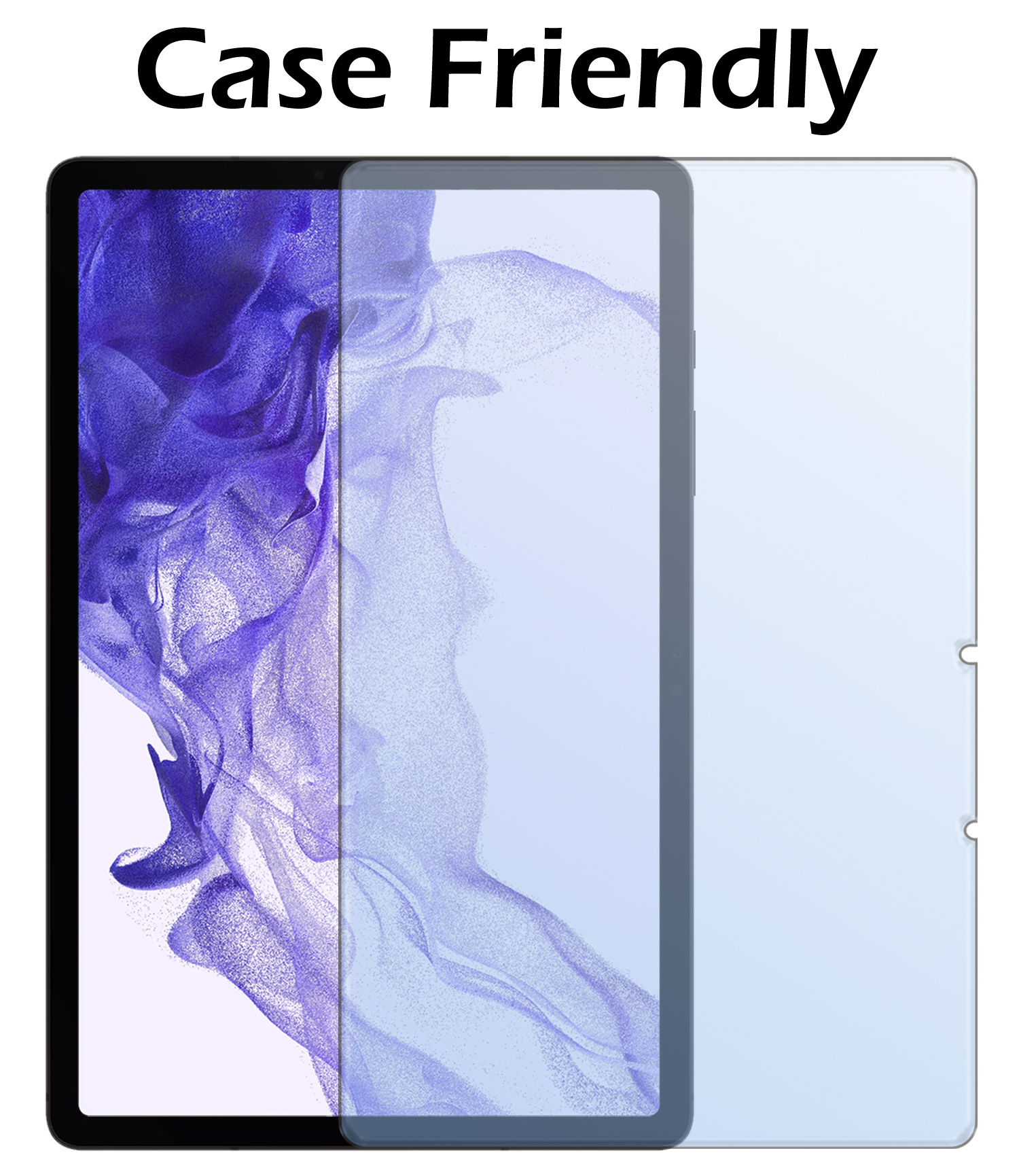 Nomfy Samsung Galaxy Tab S9 Hoesje Case Met Uitsparing Voor S Pen Met Screenprotector - Samsung Tab S9 Hoes Cover  - Zwart