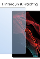 NoXx Samsung Galaxy Tab S9 Ultra Hoesje Case Hard Cover Met S Pen Uitsparing Hoes Bookcase Met Screenprotector - Rood