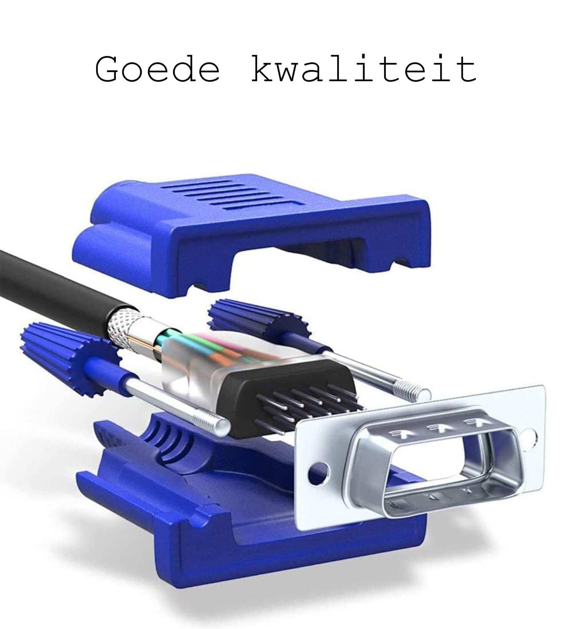 BASEY. VGA naar VGA Kabel 1,5 Meter - VGA naar VGA Kabel Omvormer Converter