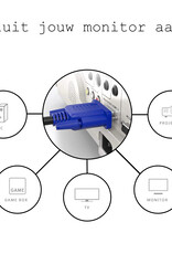 BASEY. VGA naar VGA Kabel 1,5 Meter - VGA naar VGA Kabel Omvormer Converter