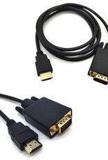 BASEY. HDMI naar VGA Kabel 1,8 Meter - HDMI naar VGA Kabel Omvormer Converter