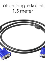 NoXx Hoogwaardige VGA naar VGA Kabel Converter Omvormer - VGA naar VGA Kabel (1,5 Meter) - Blauw