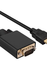 NoXx Hoogwaardige HDMI naar VGA Kabel Converter Omvormer - HDMI naar VGA Kabel (1,8 Meter) - Zwart